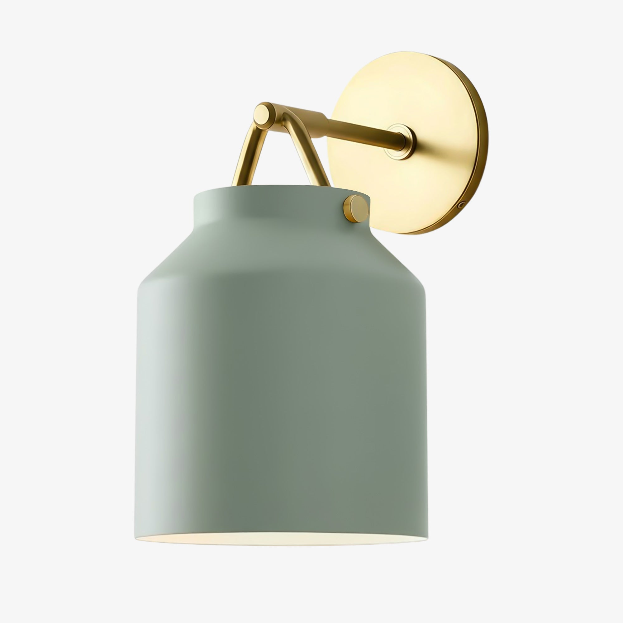 Hanton Minimalistische Wandleuchte – Vintage Milchglas-Wandleuchte mit Metallakzent