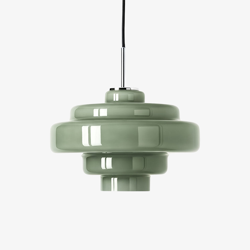 Koloro Colored Glass Shade Pendant Lamp – Adjustable Suspension Modern Interior Lighting Fixture