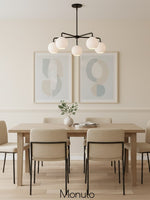 Load image into Gallery viewer, Selvion 5 Light Globe Chandelier - Sculptural Glass Modern Style
