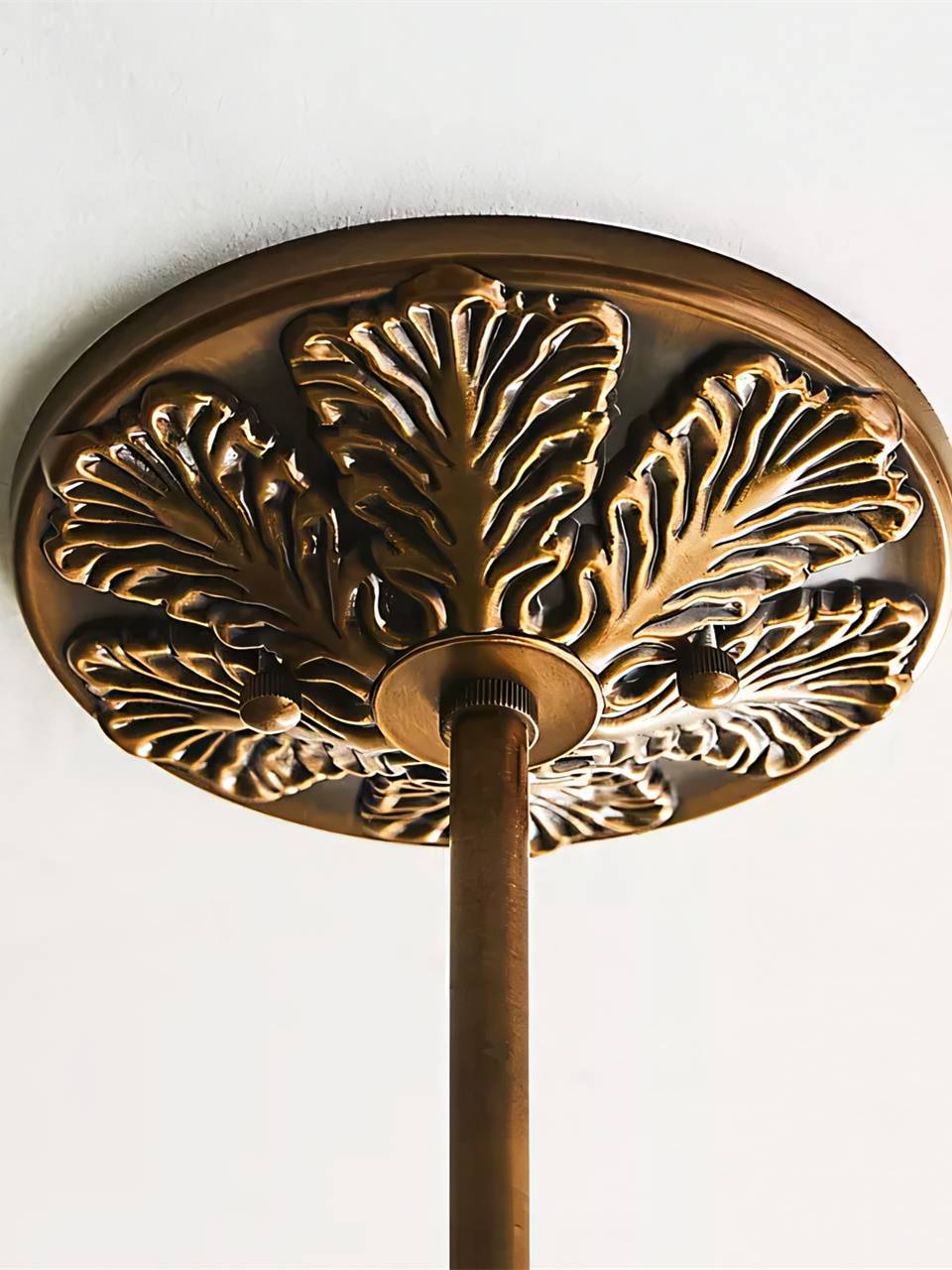 Vintage Milk Glass Semi Flush Mount Eloise Pendant Light