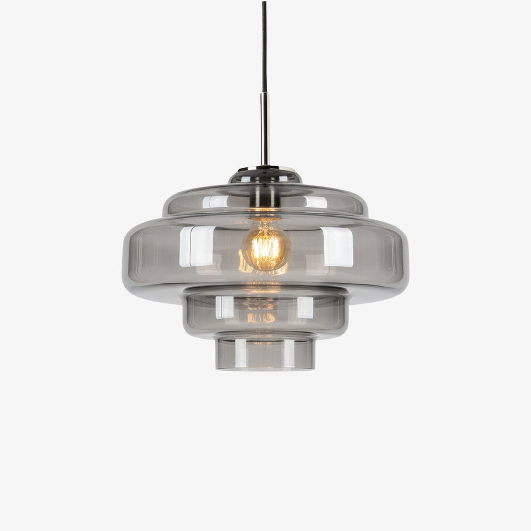 Koloro Colored Glass Shade Pendant Lamp – Adjustable Suspension Modern Interior Lighting Fixture