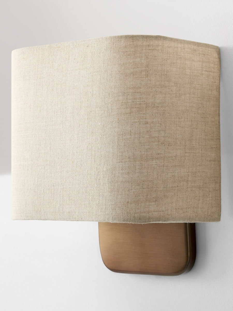 Aplique de tela: iluminación de pared minimalista con un brillo cálido para el dormitorio 