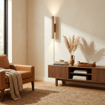 Cargar imagen en el visor de la Galería, Solis Column Walnut Wood Plug-In Wall Light - product image 3