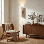 Cargar imagen en el visor de la Galería, Solis Column Walnut Wood Plug-In Wall Light - product image 4