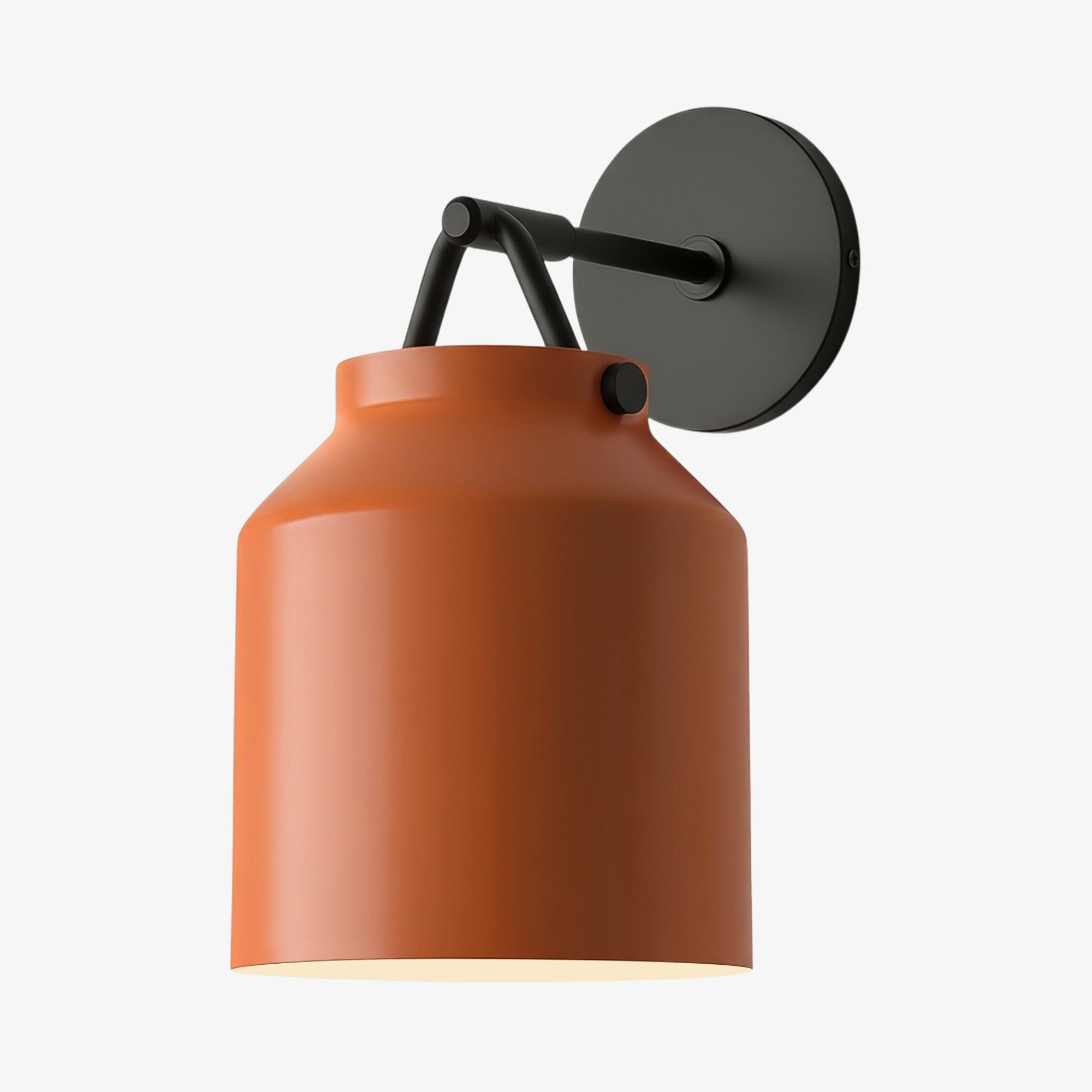 Hanton Minimalistische Wandleuchte – Vintage Milchglas-Wandleuchte mit Metallakzent