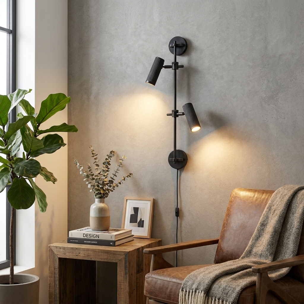 Spot Rail Brass Plug-In Wall Light - product image 3