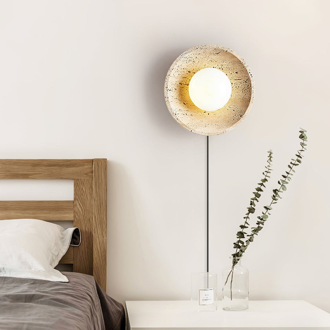Stone Eclipse Plug-In Wall Light with Inline Switch - product image 6