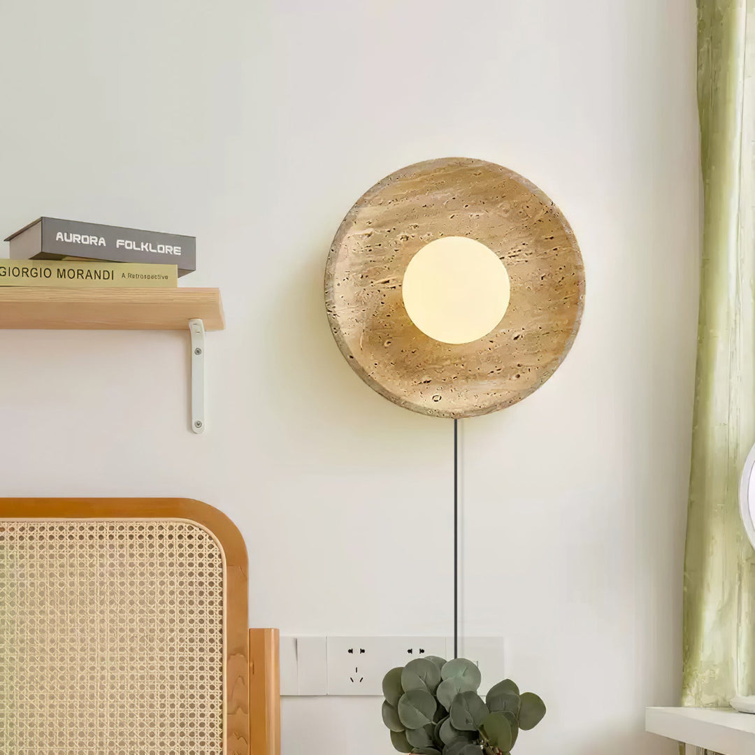 Stone Eclipse Plug-In Wall Light with Inline Switch - product image 4