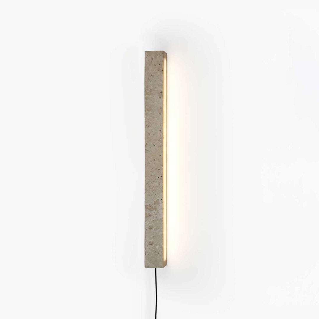 Stravik Travertine Plug-In Wall Light - product image 1