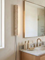 Load image into Gallery viewer, Stravik Travertine Plug-In Wall Light - product image 3