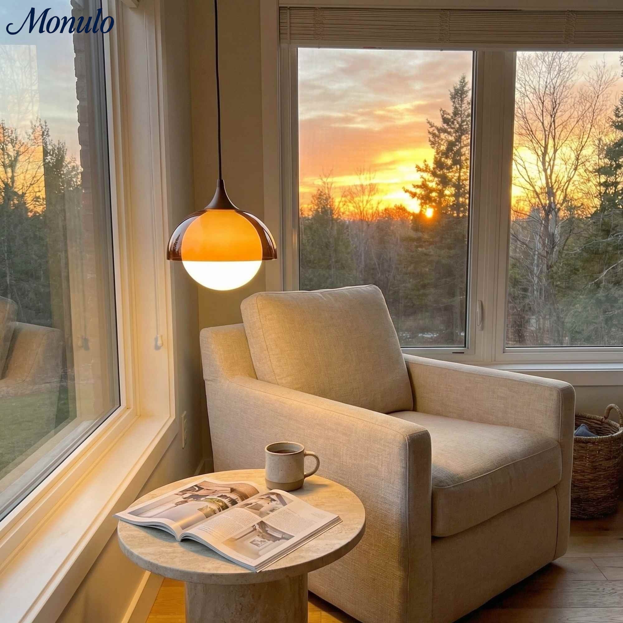 Sunset Afterglow Vintage Pendelleuchte Dekorative Ambient-Pendelleuchte für Schlafzimmer und Leseecke