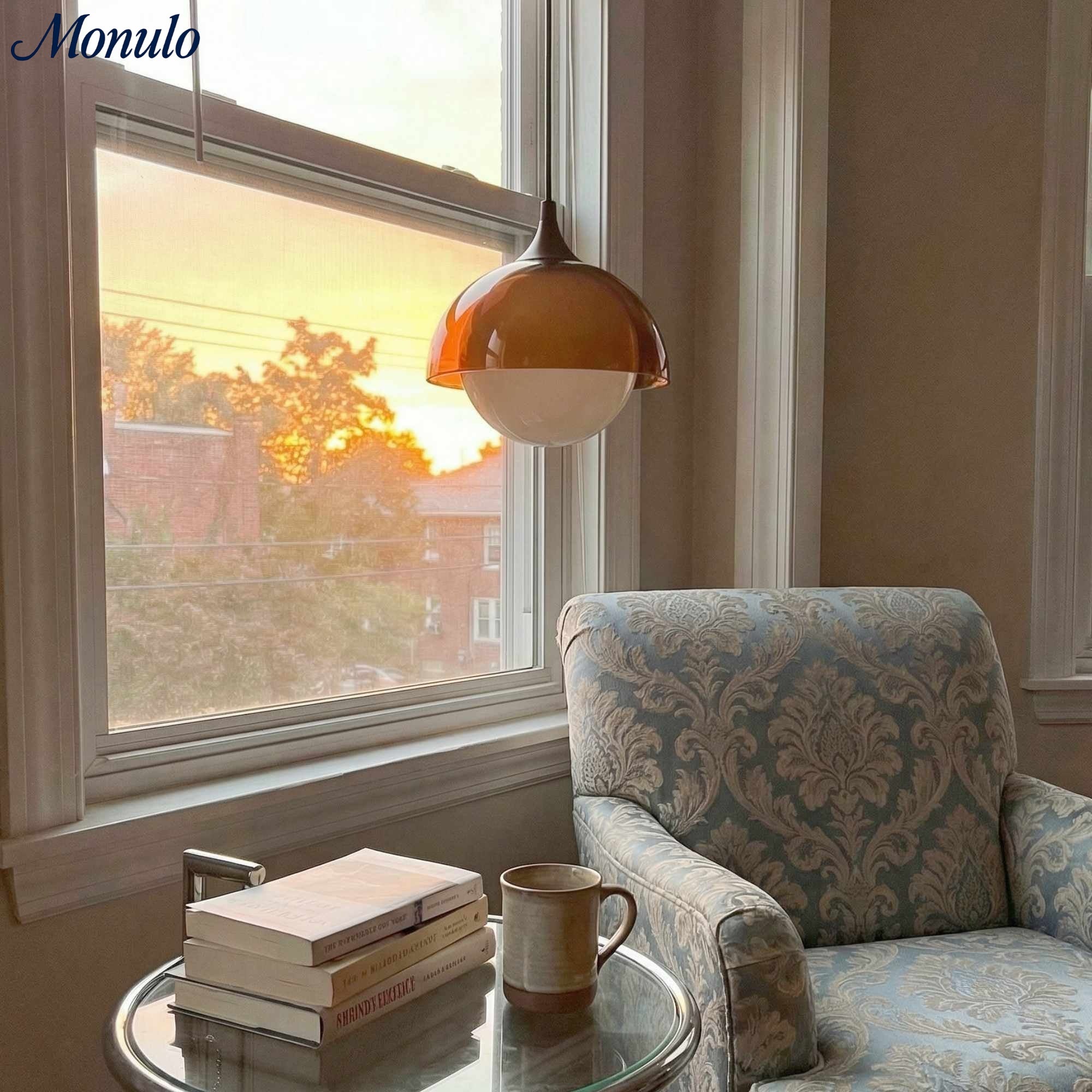 Sunset Afterglow Vintage Pendelleuchte Dekorative Ambient-Pendelleuchte für Schlafzimmer und Leseecke