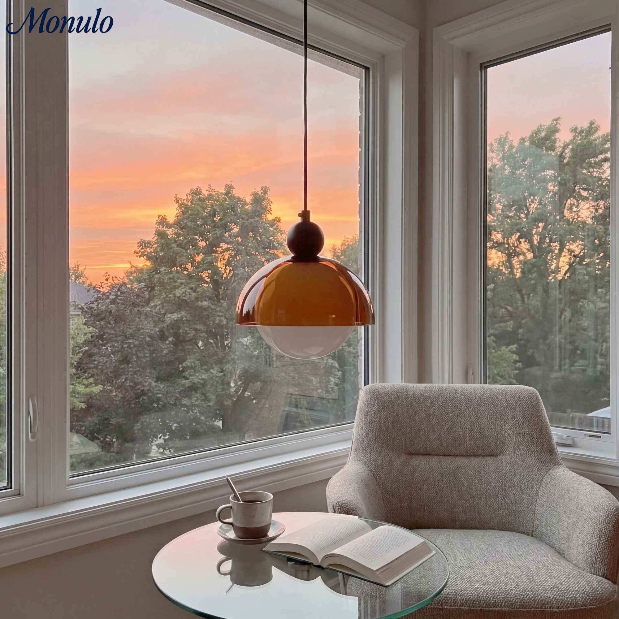 Sunset Afterglow Vintage Pendelleuchte Dekorative Ambient-Pendelleuchte für Schlafzimmer und Leseecke