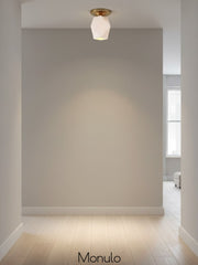 Talvior Geometry Glass Ceiling Light - Faceted Glass Flush Mount Style