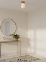 Load image into Gallery viewer, Talvior Geometry Glass Ceiling Light - Faceted Glass Flush Mount Style
