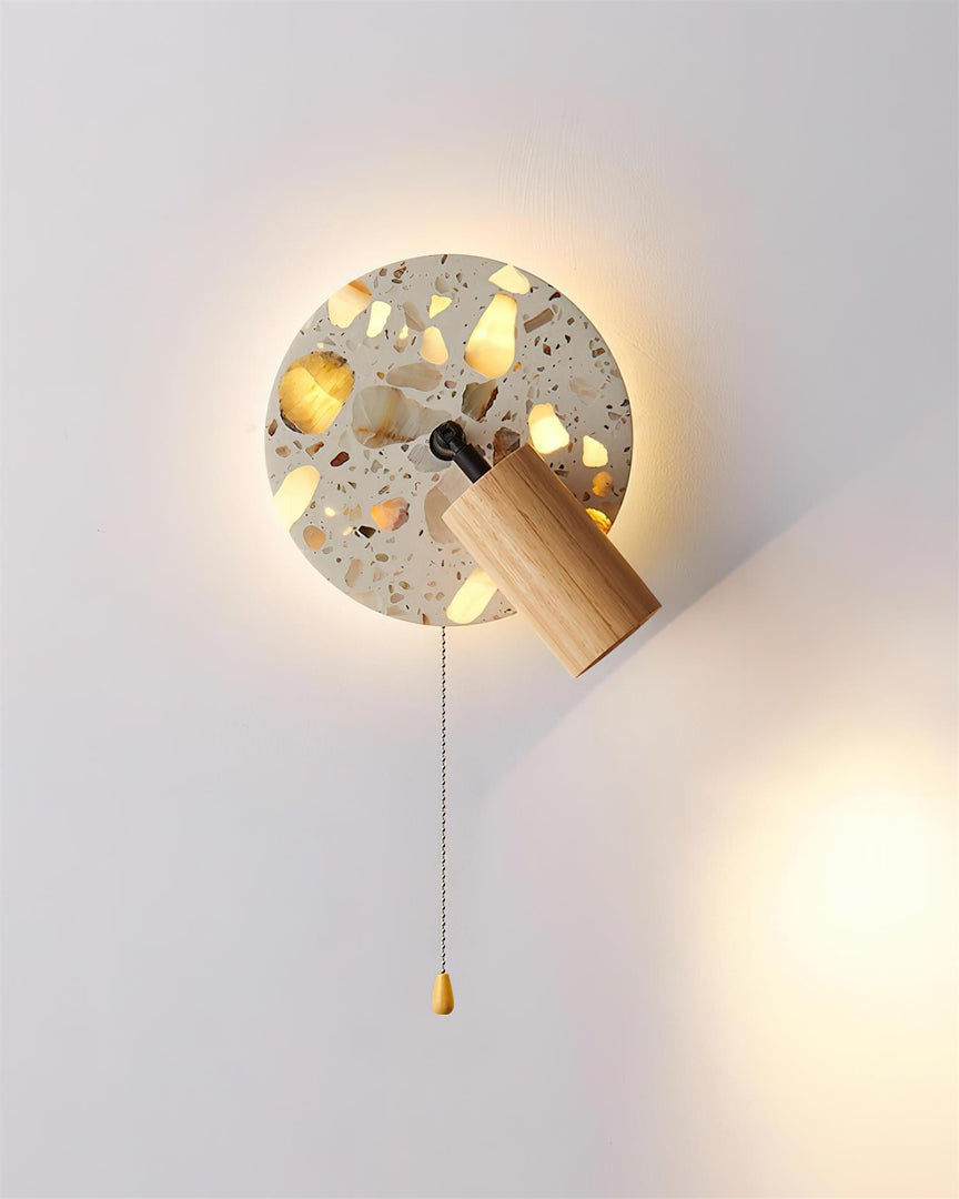 Terrazzo and Wood Adjustable Wall Lamp - product view 8