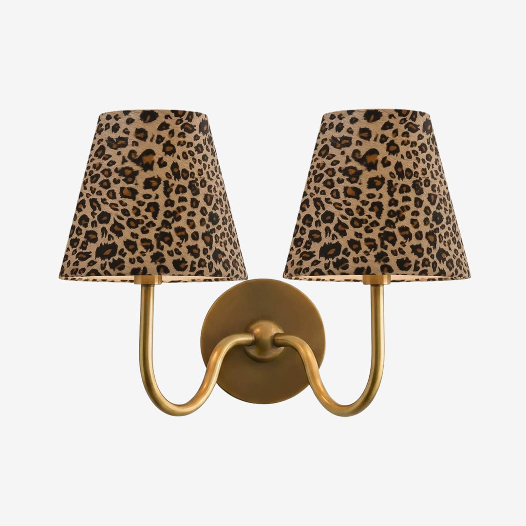 Lámpara de Pared con Pantalla Clásica Leopardo Luvora - Estilo Vintage para Iluminación de Dormitorio