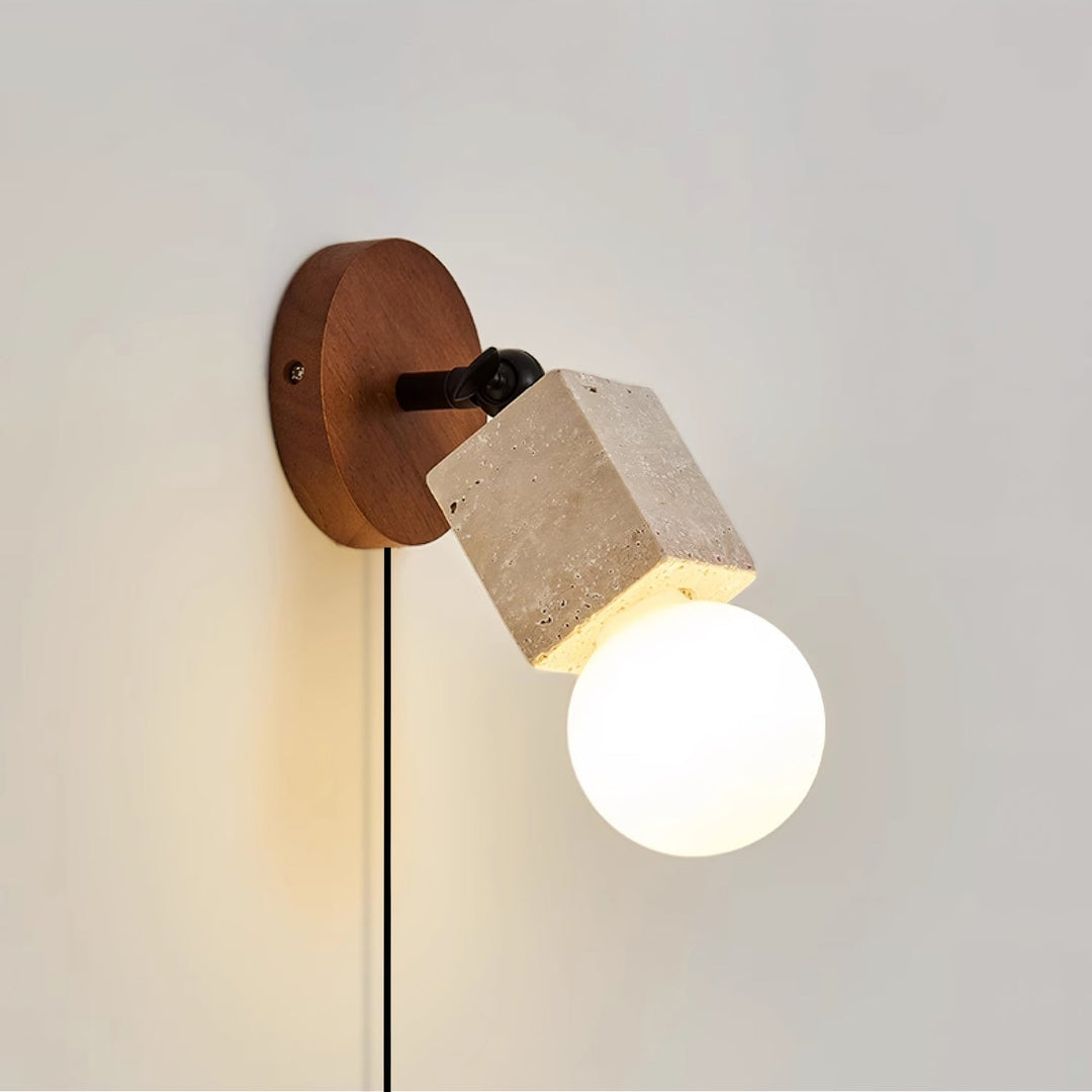 Versa Stone Directional Plug-In Wall Light with Inline Switch - product image 2