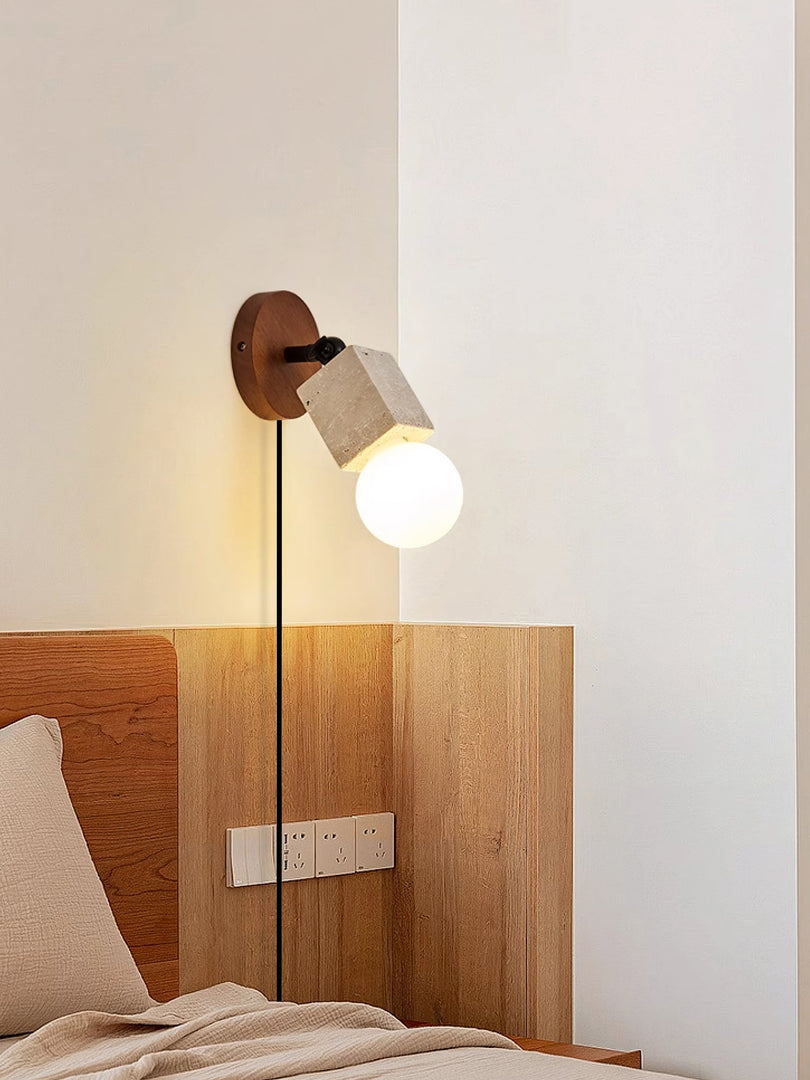 Versa Stone Directional Plug-In Wall Light with Inline Switch - product image 3