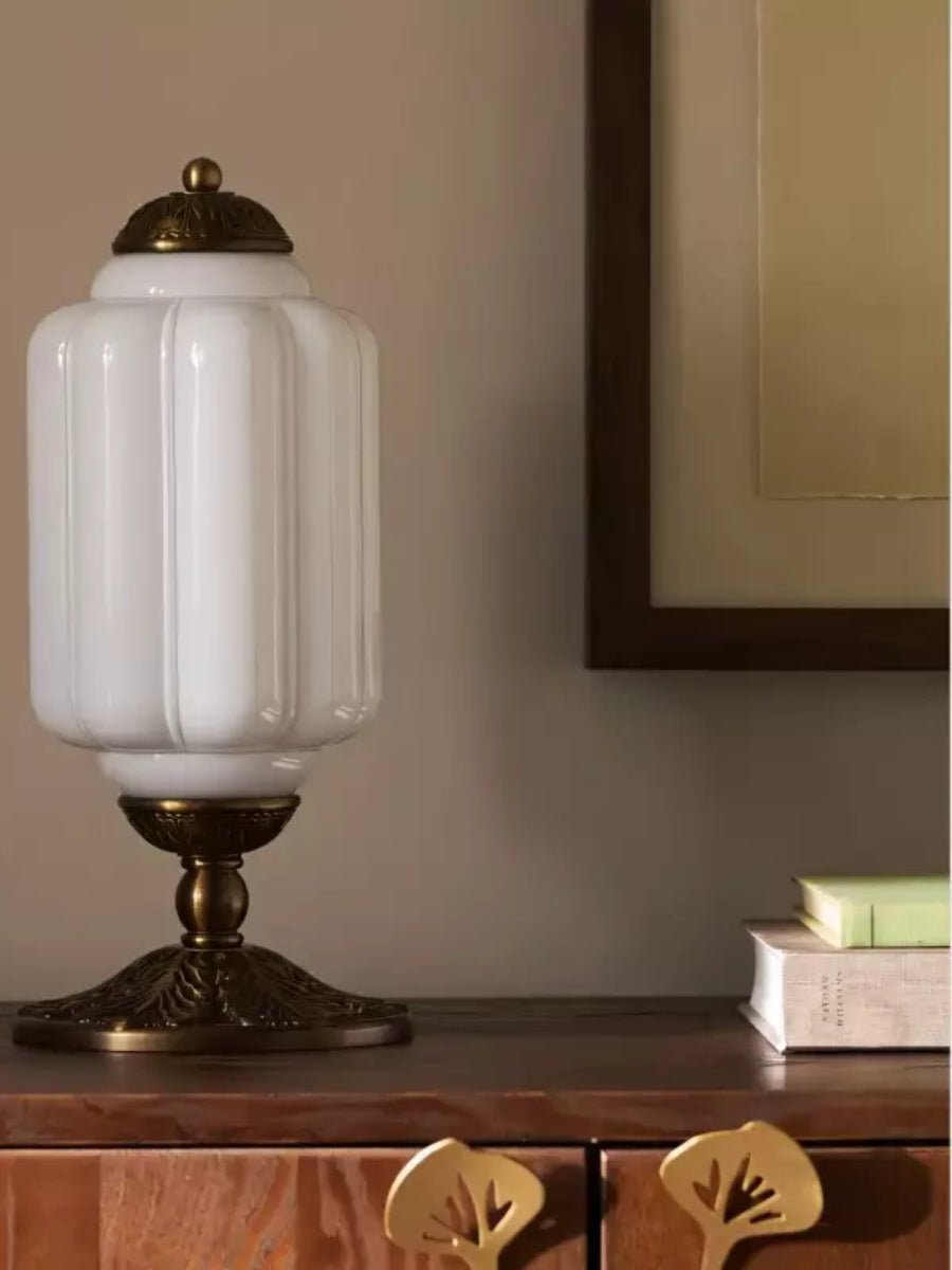 Vintage Glas Eloise Tischlampe