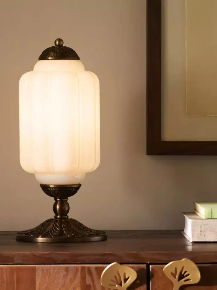 Vintage Glas Eloise Tischlampe