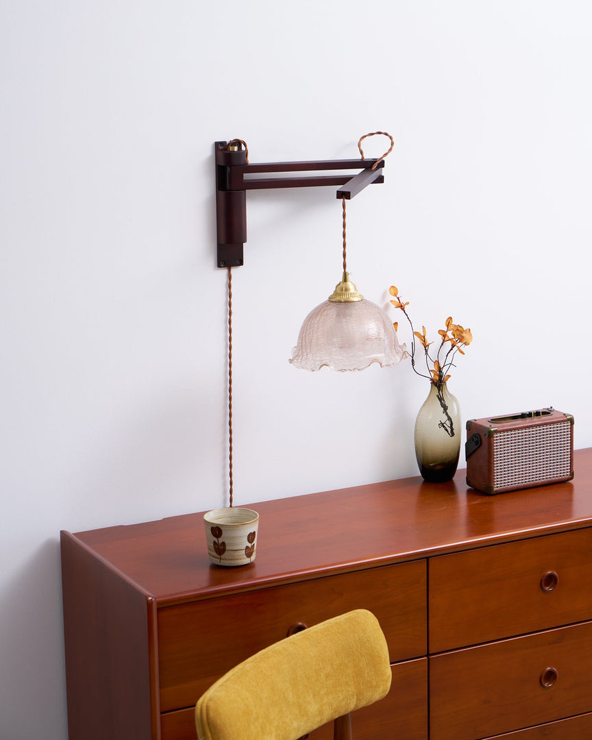 Five-Style Vintage Glass Plug-In Wall Lamp product view