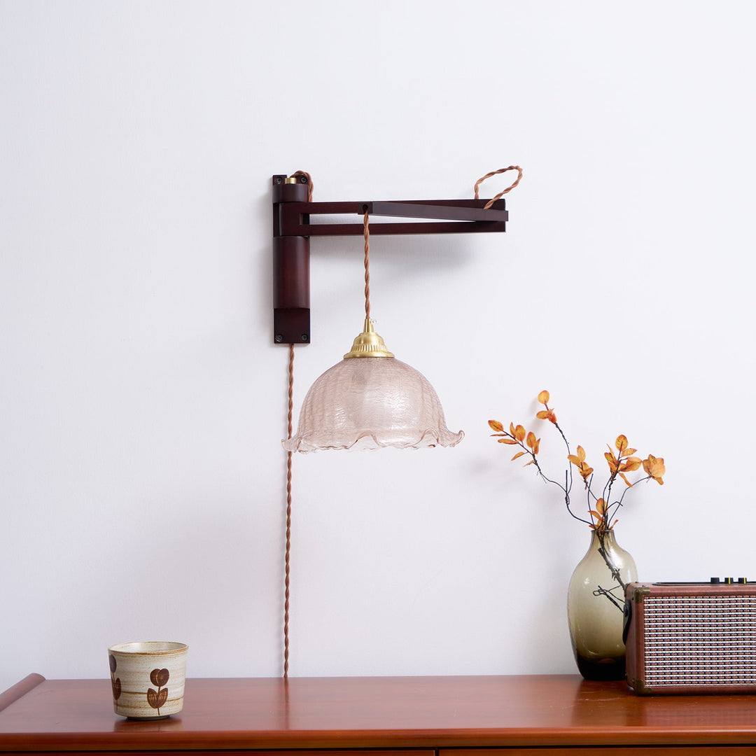 Five-Style Vintage Glass Plug-In Wall Lamp product view