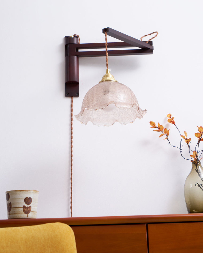 Five-Style Vintage Glass Plug-In Wall Lamp product view