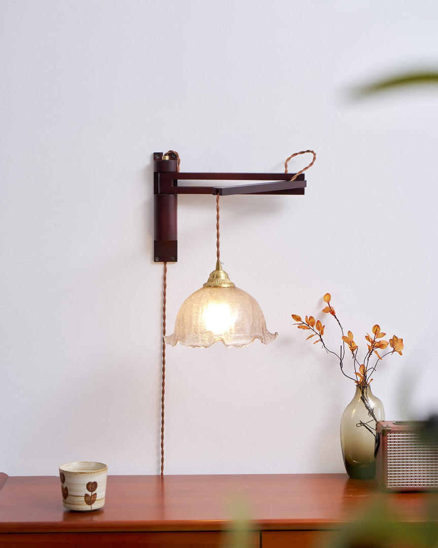 Five-Style Vintage Glass Plug-In Wall Lamp product view