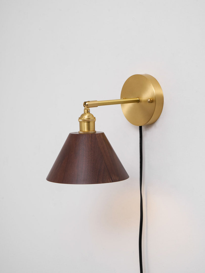 Retro Walnut Wood Plug-In Wall Light with Inline Switch - product image 16