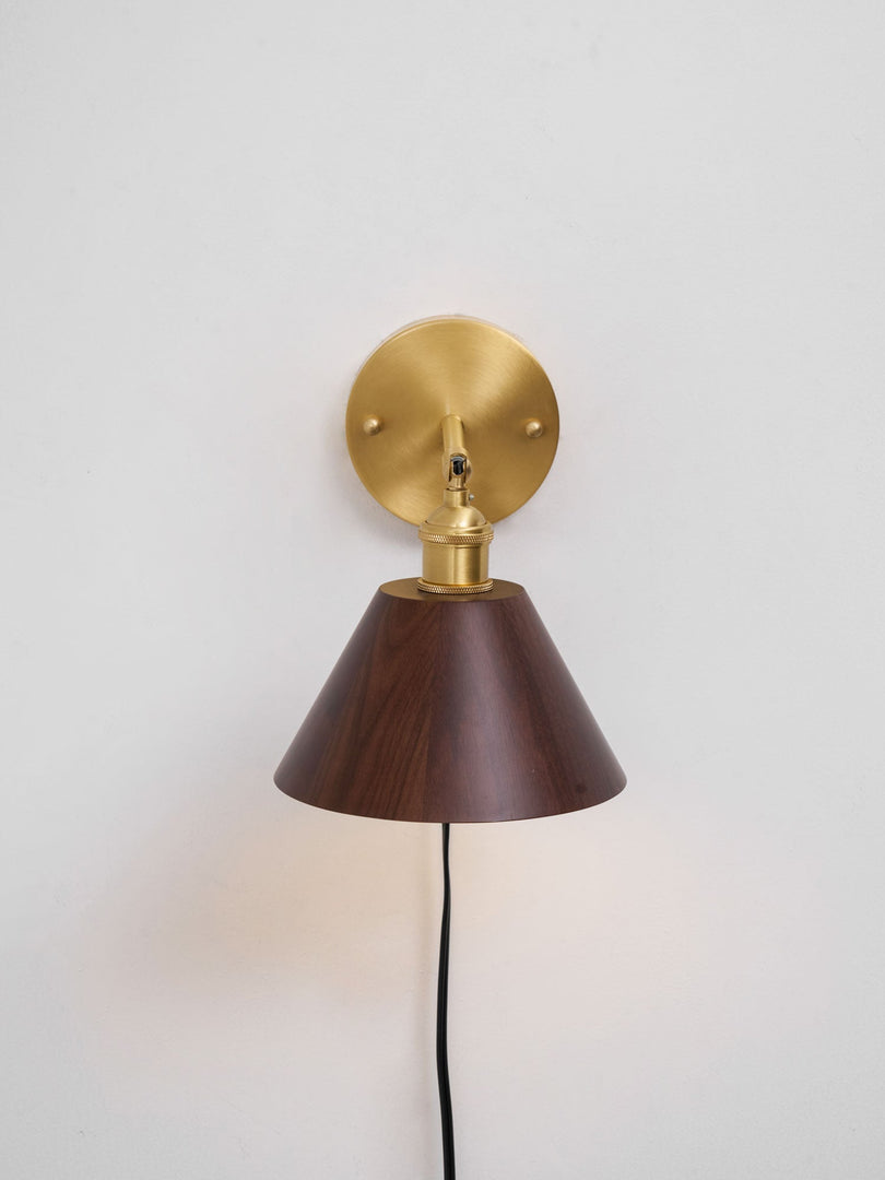 Retro Walnut Wood Plug-In Wall Light with Inline Switch - product image 18