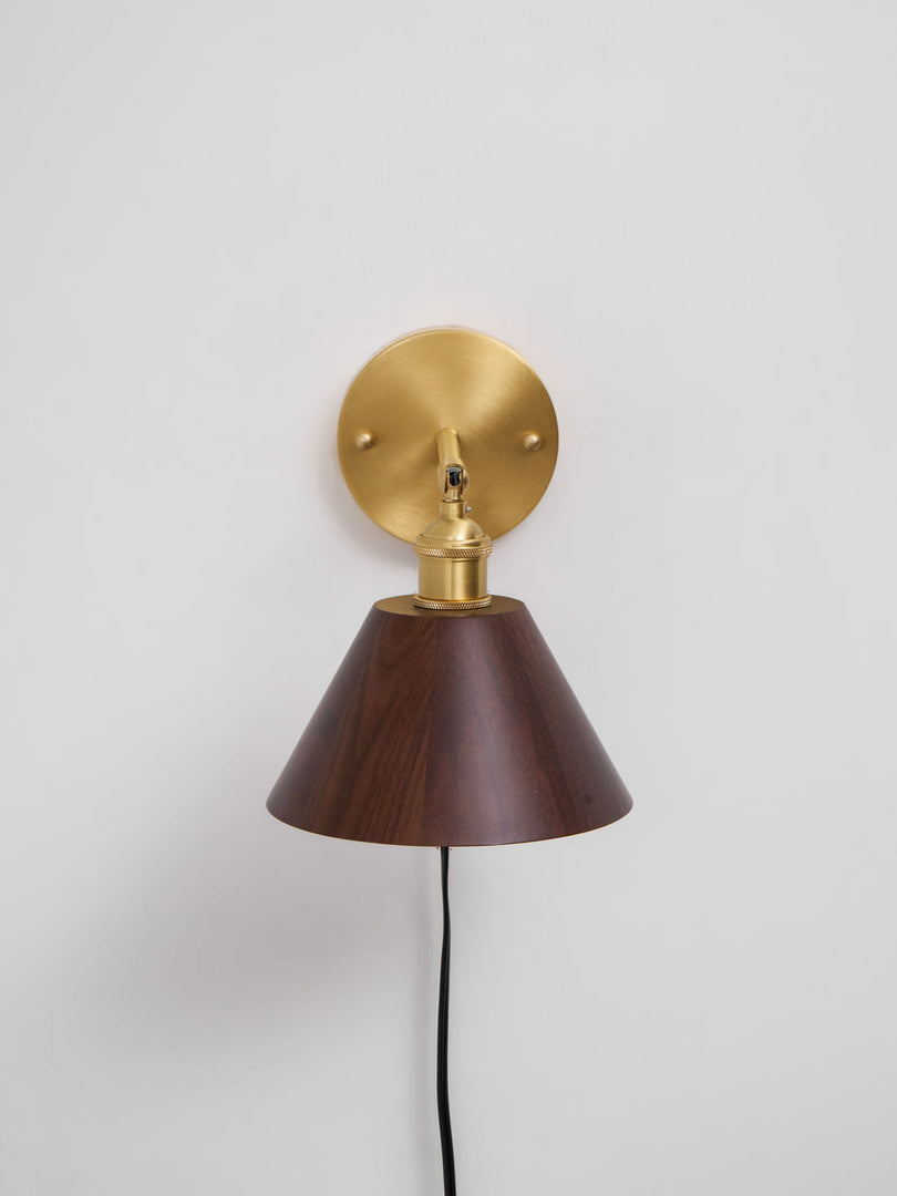 Retro Walnut Wood Plug-In Wall Light with Inline Switch - product image 19