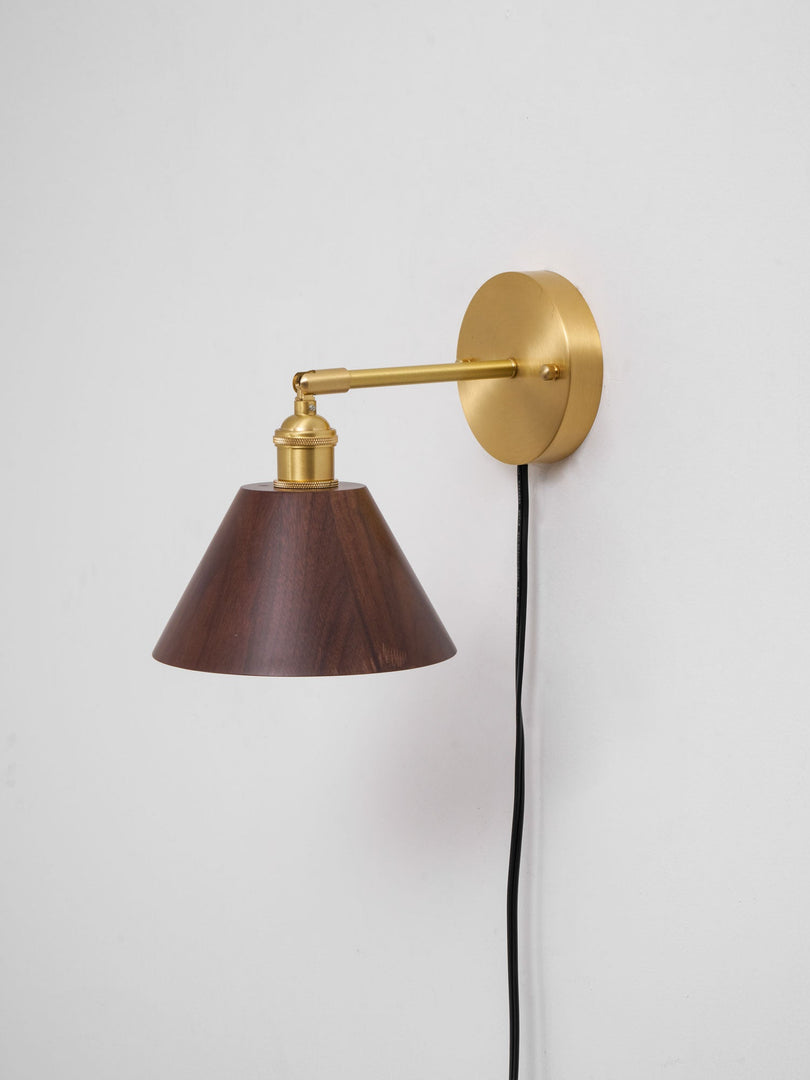 Retro Walnut Wood Plug-In Wall Light with Inline Switch - product image 20