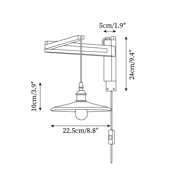 Five-Style Vintage Glass Plug-In Wall Lamp product view