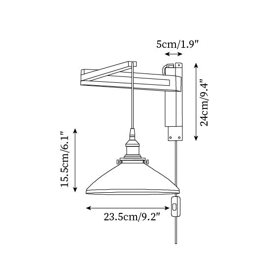 Five-Style Vintage Glass Plug-In Wall Lamp product view