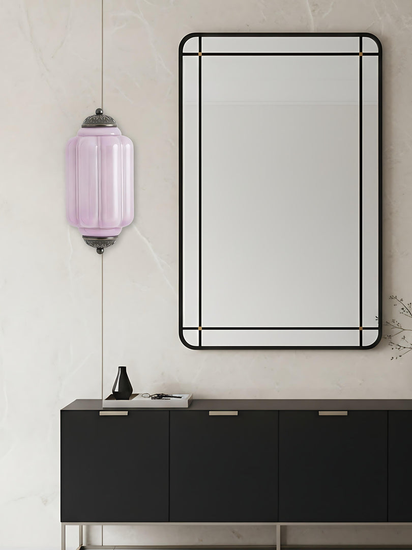 Vintage Milk Glass Flush Eloise Wall Sconce for Bedside Hallway