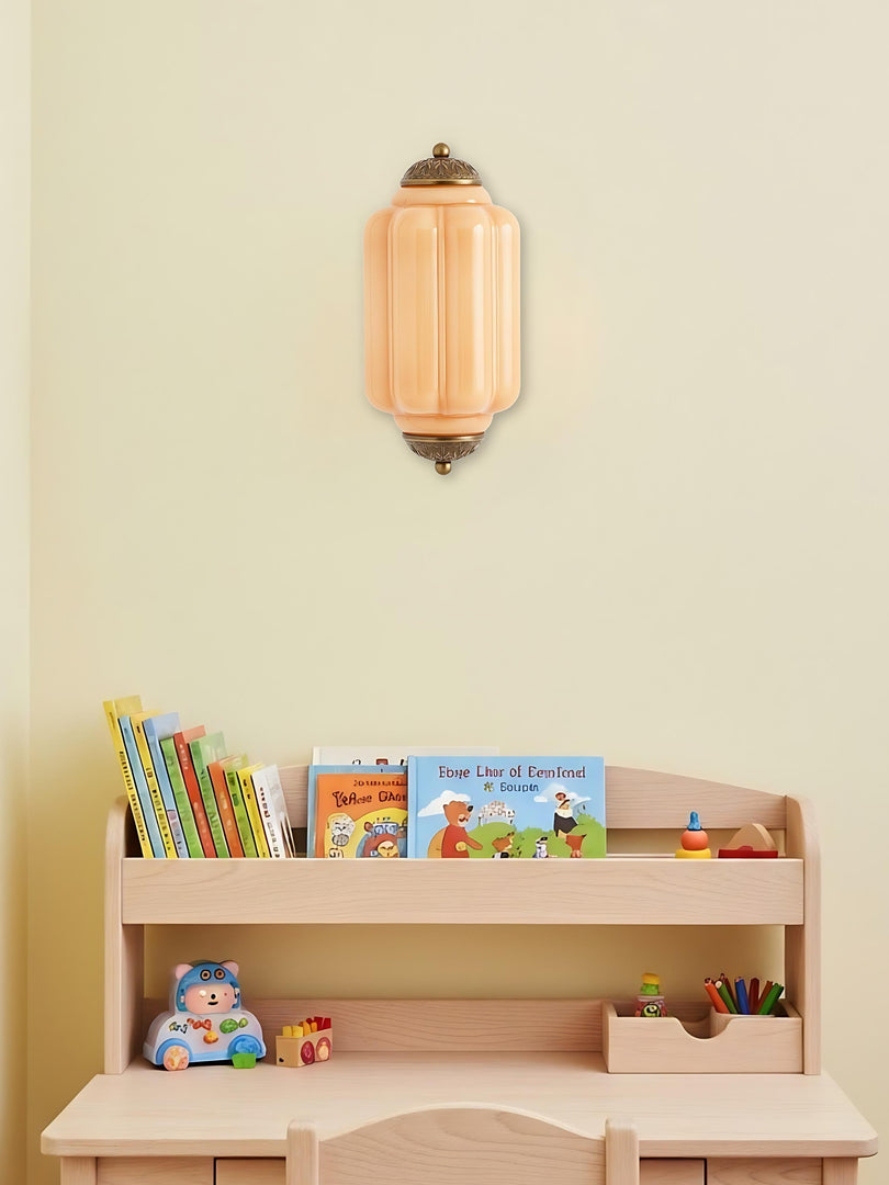 Vintage Milk Glass Flush Eloise Wall Sconce for Bedside Hallway