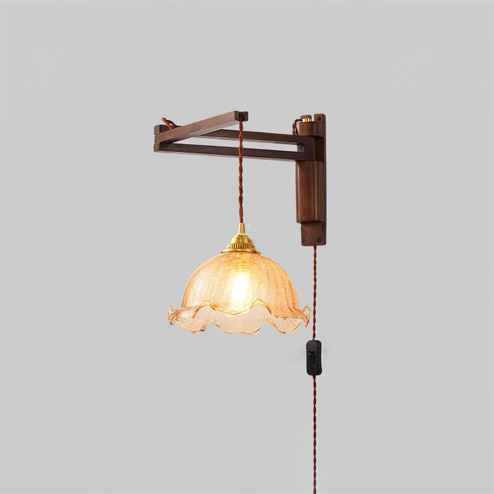 Five-Style Vintage Glass Plug-In Wall Lamp product view
