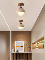 Load image into Gallery viewer, Wabi-Sabi Travertine Dome Ceiling Light
