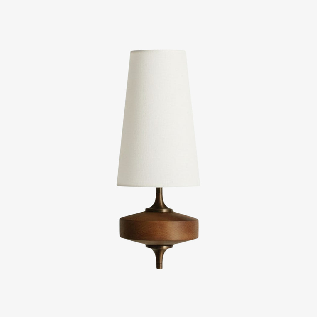 Aplique de pared Rowan Retro con pantalla de tela: iluminación clásica de tela para el dormitorio