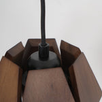 Cargar imagen en el visor de la Galería, Faceted Walnut and Brass Plug-In Wall Lamp product view 18