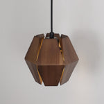Cargar imagen en el visor de la Galería, Faceted Walnut and Brass Plug-In Wall Lamp product view 22