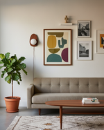Bild in Gallery-Viewer laden, Oval Walnut and Frosted Glass Plug-In Wall Lamp room scene 6