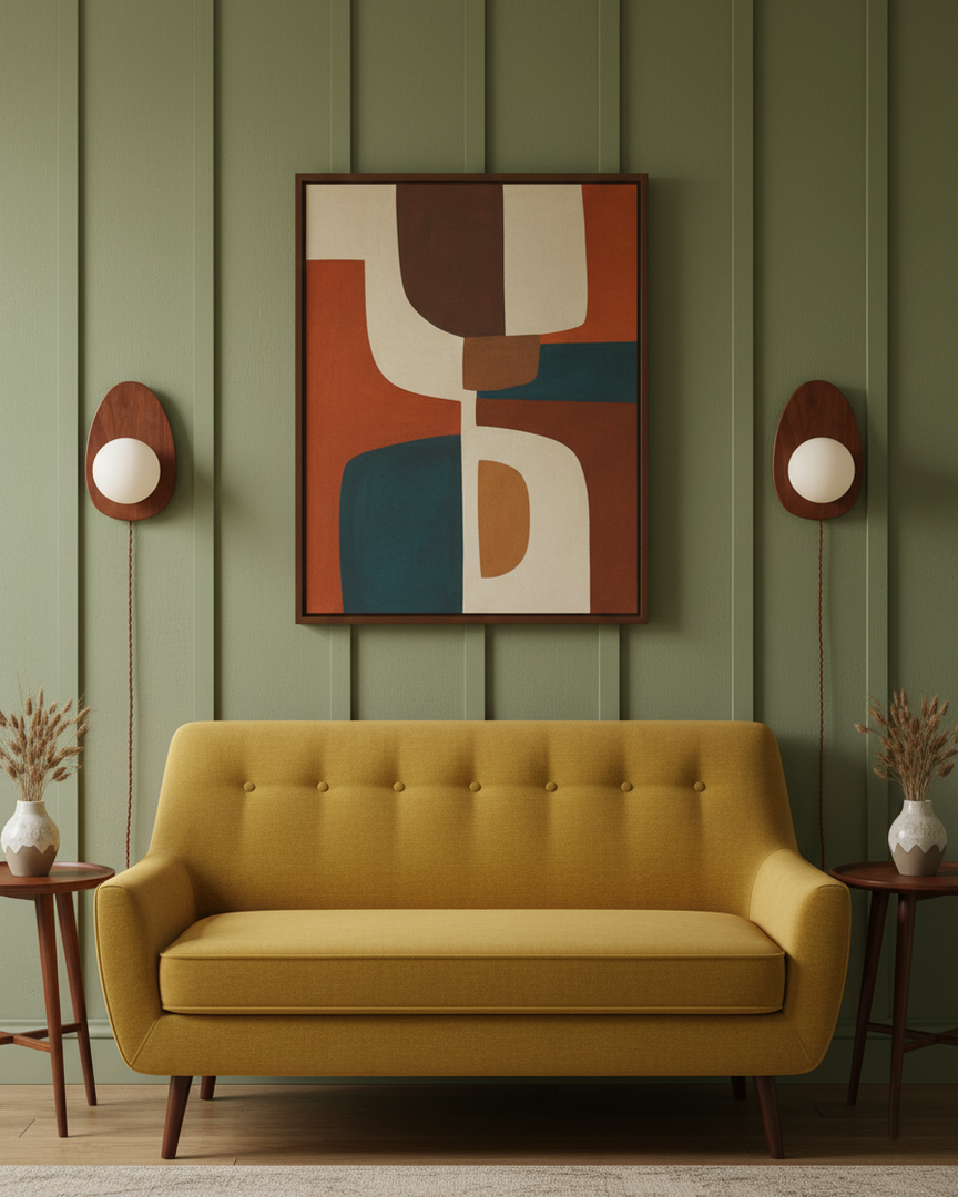 Oval Walnut and Frosted Glass Plug-In Wall Lamp product view 8