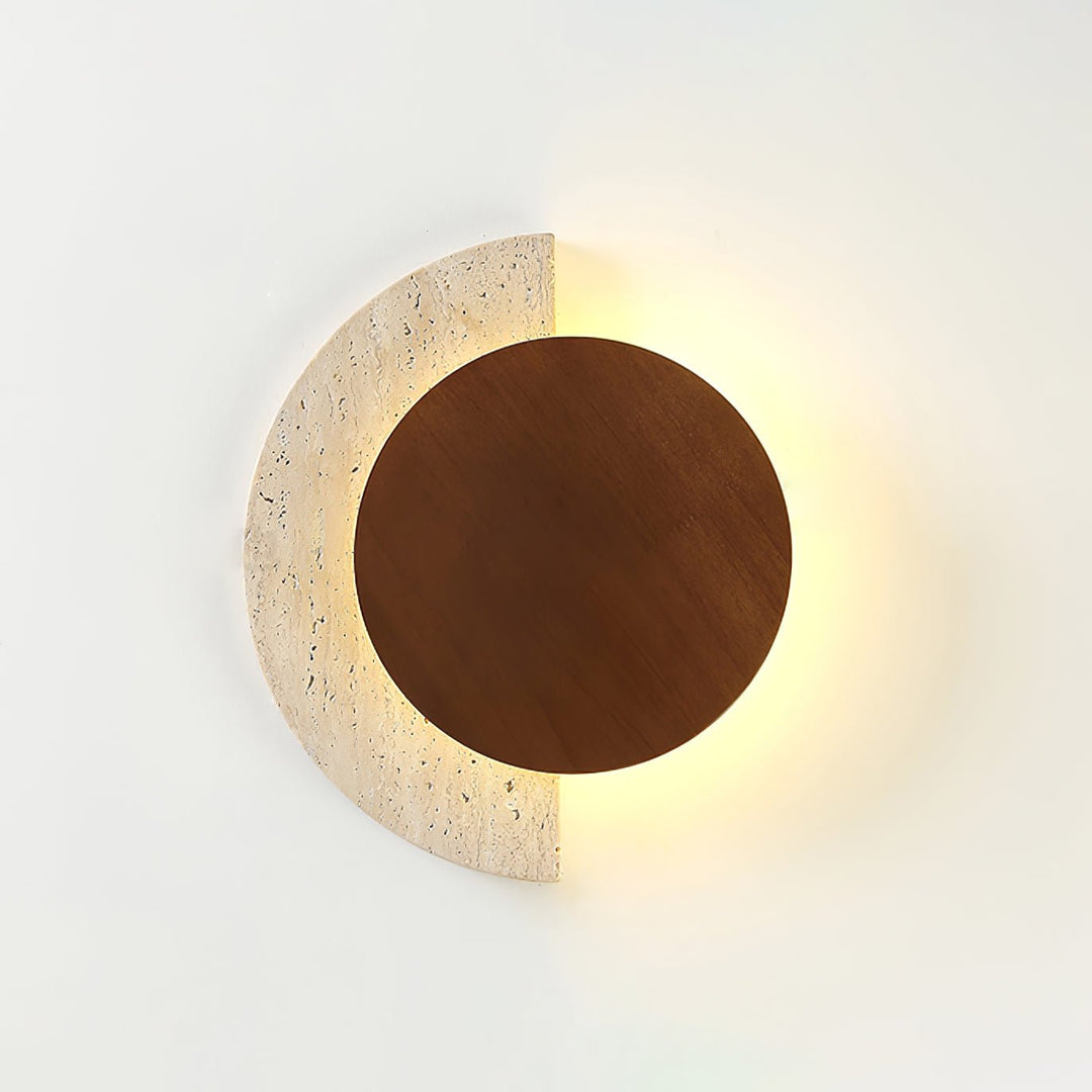 Crescent Halo Travertine Plug-In Wall Light - product image 8