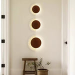 Load image into Gallery viewer, Crescent Halo Travertine Plug-In Wall Light - product image 5