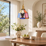 Load image into Gallery viewer, Tiffany Cat Stained Glass Pendant Lamp
