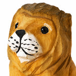 Load image into Gallery viewer, Hand-Carved Wooden Lion and Leopard Mini Figurines