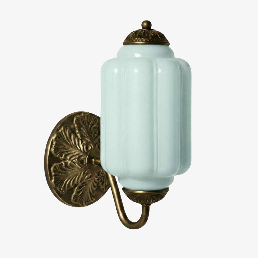 Eloise Vintage Wandleuchte aus gewelltem Milchglas – Moderne Akzentbeleuchtung für Badezimmer und Schlafzimmer