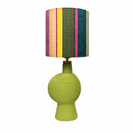 Load image into Gallery viewer, Floral Blue Yellow colorful fabric ceramic table lamp